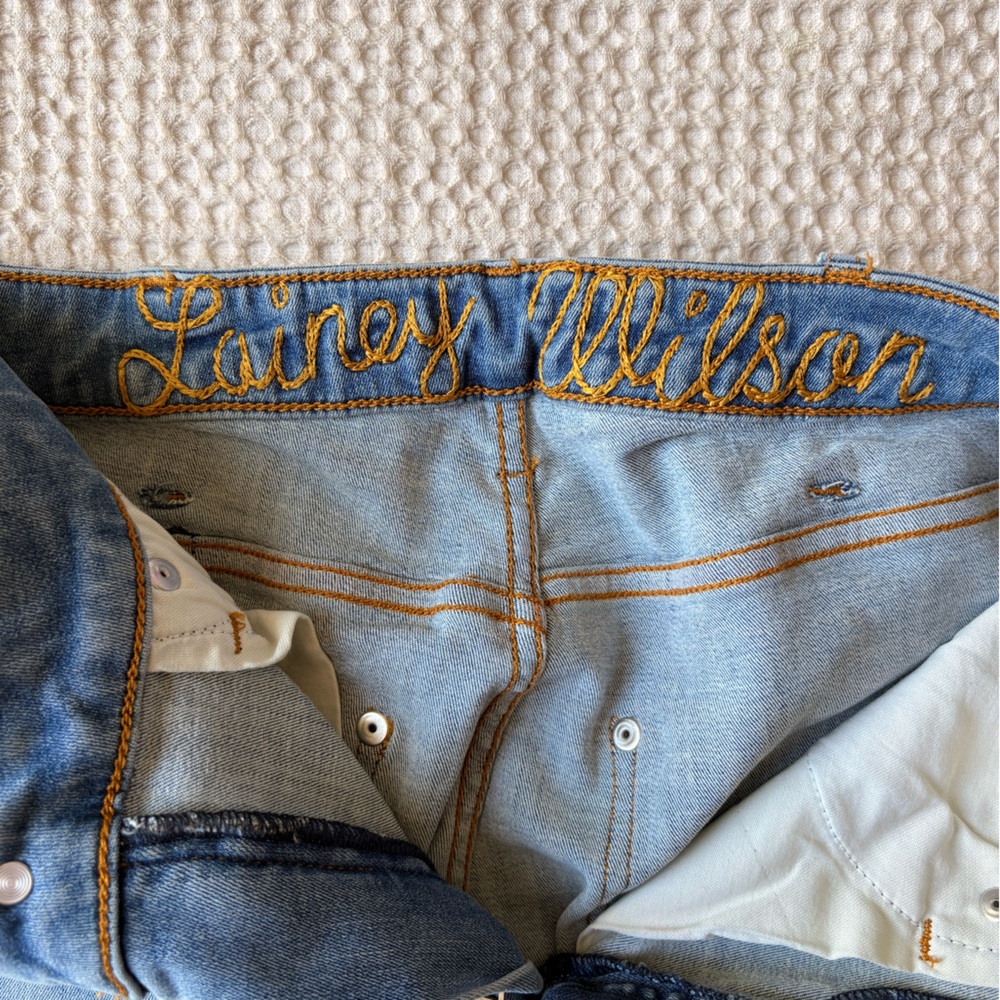 Wrangler Denim Jeans with Gold Embroidery